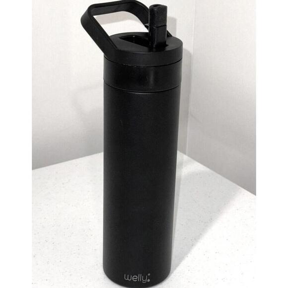 Welly Other - Black Welly Insulated Travel Mug With Handle & Straw